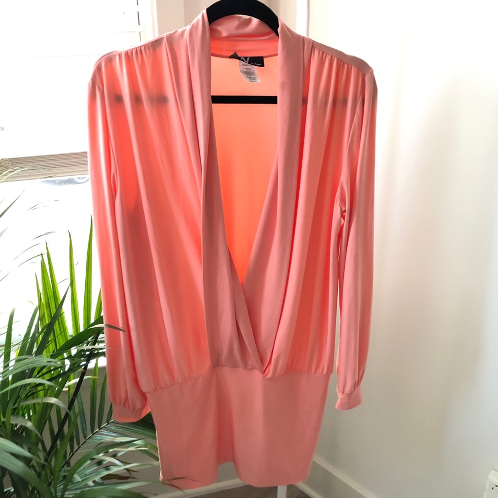 Plunging V-Neck Tunic Dress